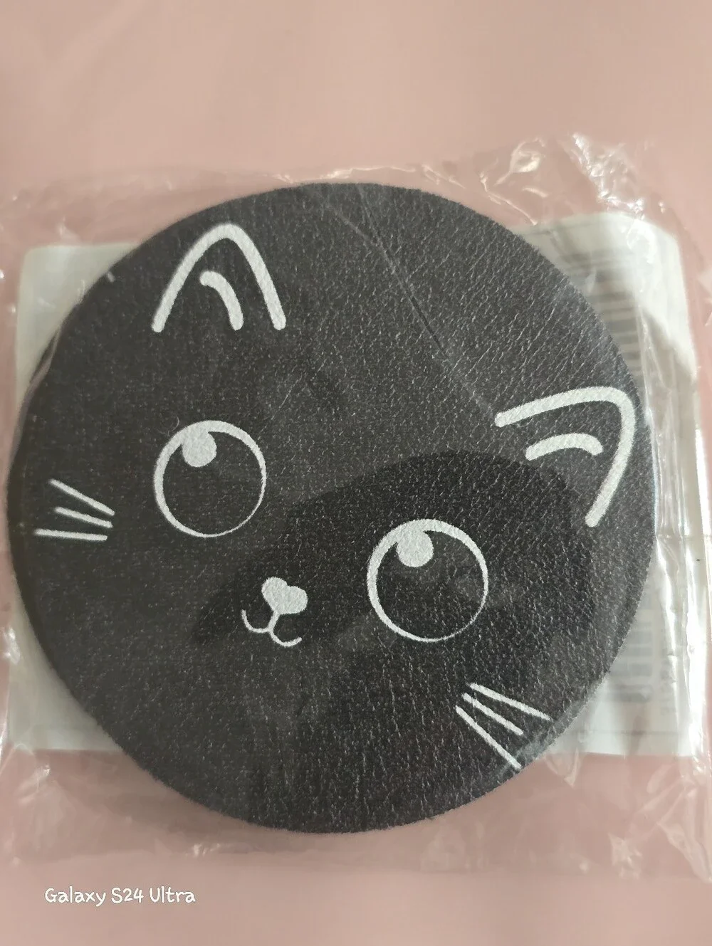 Cat Decor Car Coaster 2pc Set New